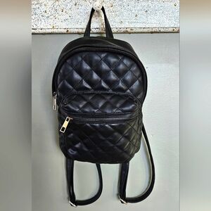 Black Quilted Backpack
